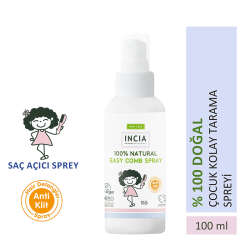 Incia Doğal Kolay Tarama Spreyi Çocuklar İçin Nemlendirici Parlaklaklaştırıcı Anti-Klit 100ml - 2