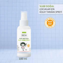 Incia Doğal Kolay Tarama Spreyi Çocuklar İçin Nemlendirici Parlaklaklaştırıcı Anti-Klit 100ml - 3