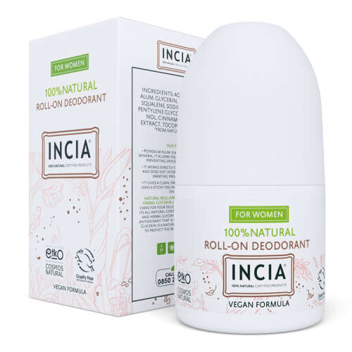 INCIA Doğal Roll-On Deodorant (Kadınlar İçin) 50 ml - INCIA