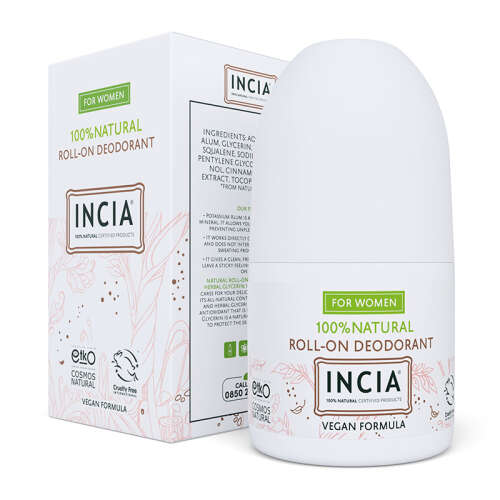 INCIA Doğal Roll-On Deodorant (Kadınlar İçin) 50 ml - INCIA