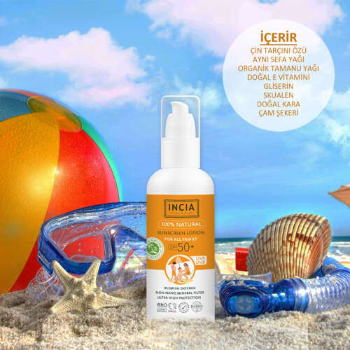 INCIA Doğal Tüm Aile için Güneş Losyonu Spf50+ 100 ml - 6