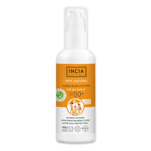 INCIA Doğal Tüm Aile için Güneş Losyonu Spf50+ 100 ml - INCIA