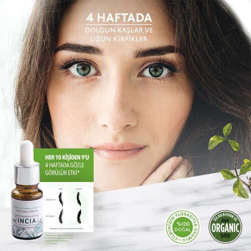 INCIA Kaş ve Kirpik Güçlendirici Doğal Serum 10 ml - 9