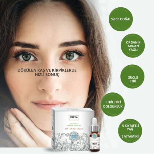 INCIA Kaş ve Kirpik Güçlendirici Doğal Serum 10 ml - INCIA
