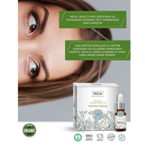 INCIA Kaş ve Kirpik Güçlendirici Doğal Serum 10 ml - 4