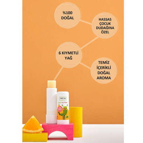 INCIA Kids Portakallı Doğal Dudak Besleyici 6g - 4