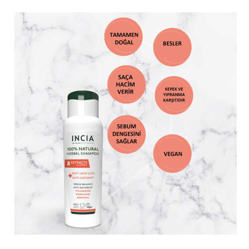 INCIA Saç Dökülmesine Karşı Doğal Şampuan 275 ml - 2
