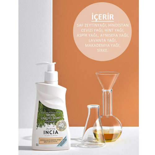 INCIA Yoğun Nemlendiricili Zeytinyağlı Doğal Sıvı Sabun 250 ml - 6