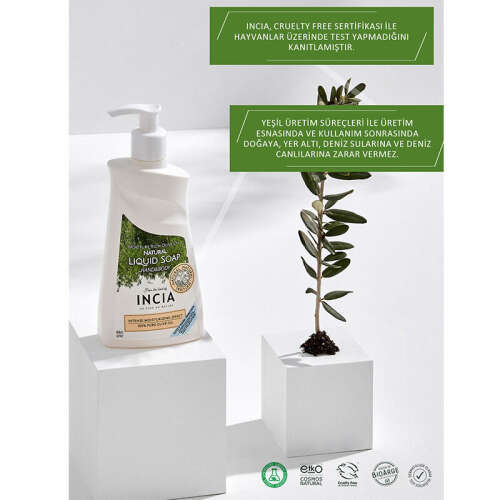 INCIA Yoğun Nemlendiricili Zeytinyağlı Doğal Sıvı Sabun 250 ml - 3
