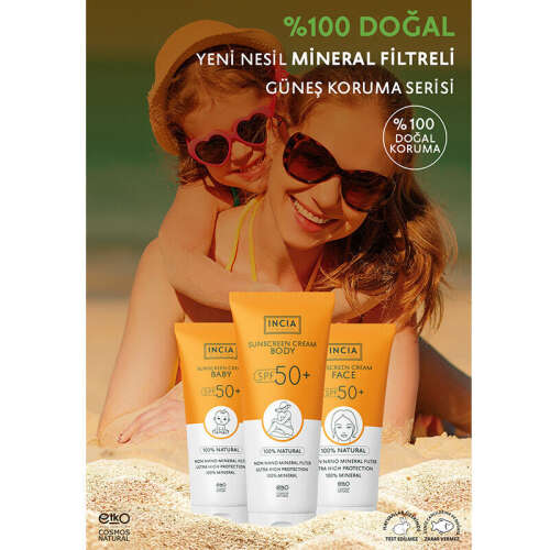 INCIA Yüz İçin %100 Doğal Güneş Kremi 50 SPF 50 ml - 5