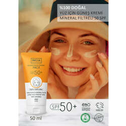 INCIA Yüz İçin %100 Doğal Güneş Kremi 50 SPF 50 ml - 6