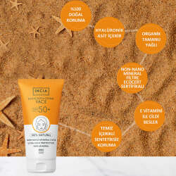 INCIA Yüz İçin %100 Doğal Güneş Kremi 50 SPF 50 ml - 5