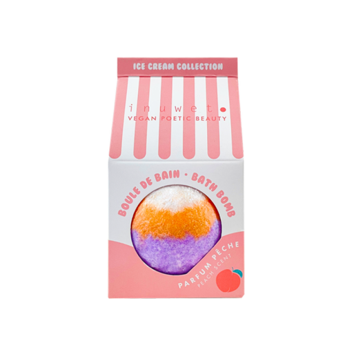 Inuwet Bath Bomb Icecream Peach Icecream Banyo Topu Şeftali 120 g - inuwet
