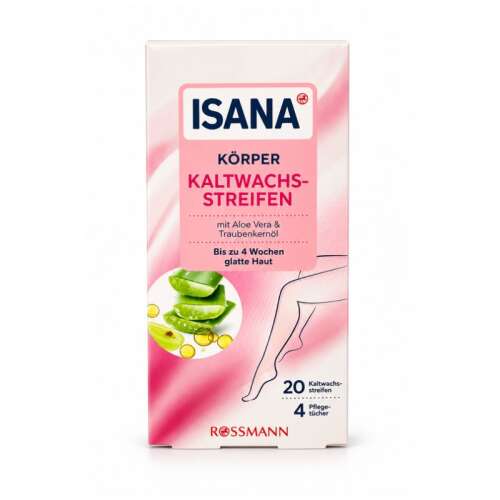 Isana 20 Adet Vücut İçin Soğuk Ağda Bantları + 4 Adet Temizleme Mendili - Isana