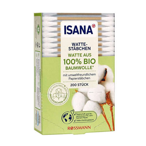 Isana Bio Pamuklu Kulak Çubuğu 200 Adet - 1
