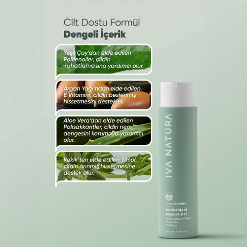 Iva Natura Organik Yeşil Çay Özlü Duş Jeli 350 ml - 4