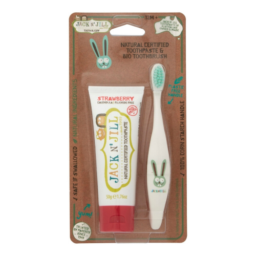 Jack and Jill Toothbuddy Tavşan Diş Fırçası + Çilek Aromalı Diş Macunu 50 gr - Jack And Jill Kids
