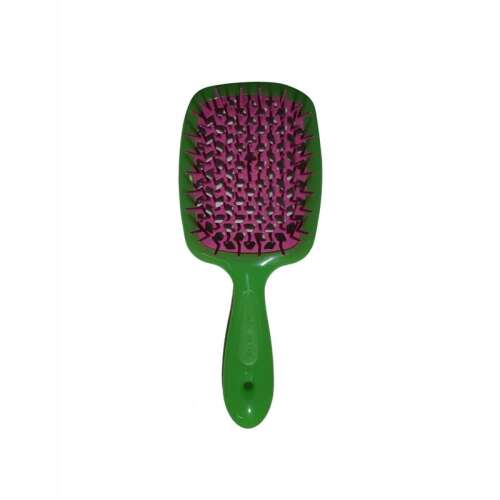 Janeke Superbrush Saç Fırçası Yeşil-Pembe - Janeke