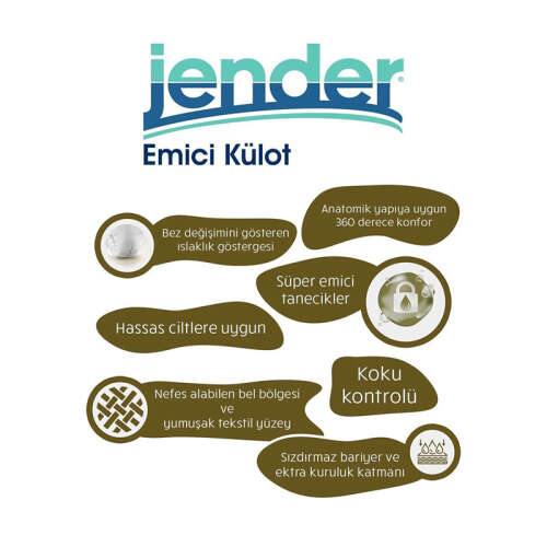 Jender Emici Külot Hasta Bezi 30 Adet - Large - 2