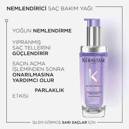 Kerastase Blond Absolu L Huile Cicagloss Yeniden Doldurulabilir Saç Yağı 75 ml - 3