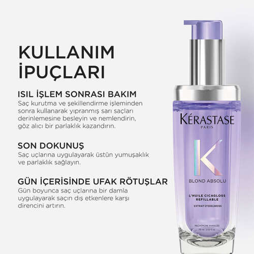 Kerastase Blond Absolu L Huile Cicagloss Yeniden Doldurulabilir Saç Yağı 75 ml - 4
