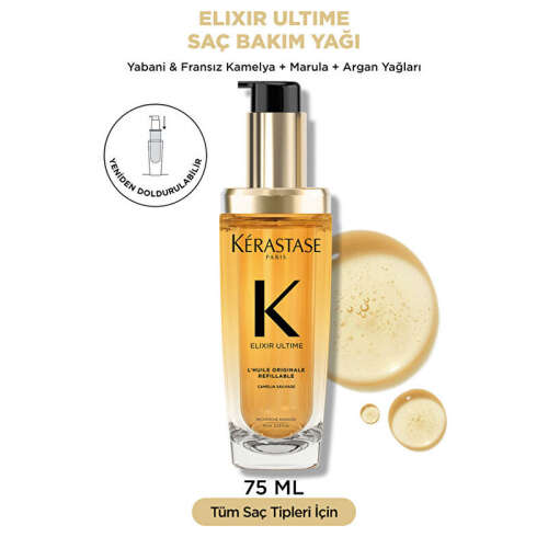 Kerastase Elixir Ultime Yeniden Doldurulabilir Saç Bakım Yağı 75 ml - 3