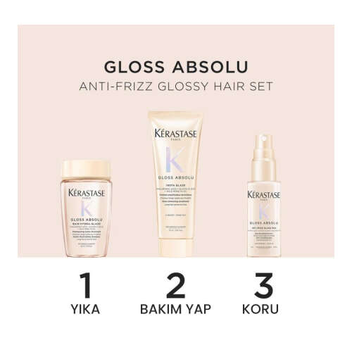 Kerastase Gloss Absolu Anti-Frizz Glossy Hair Set - 2