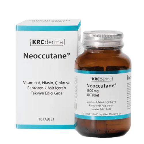 KRC Derma Neoccutane Takviye Edici Gıda 1600 mg 30 Tablet - KRC Derma