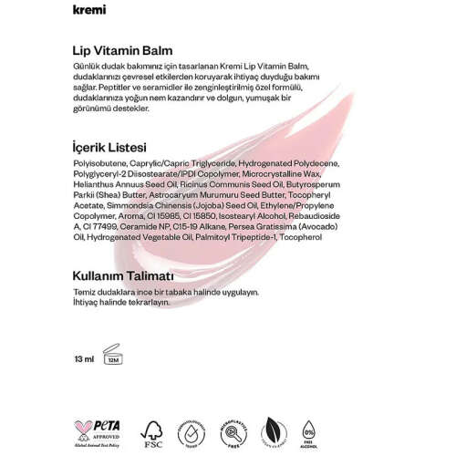 Kremi Lip Vitamin Balm 13 ml - Strawberry Velvet - 6
