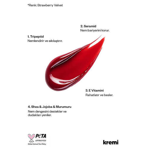 Kremi Lip Vitamin Balm 13 ml - Strawberry Velvet - 3