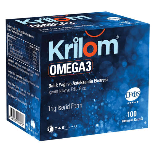 Krilom Omega 3 Yumuşak Kapsül 100 Kapsül - TAB İlaç Sanayi A.Ş