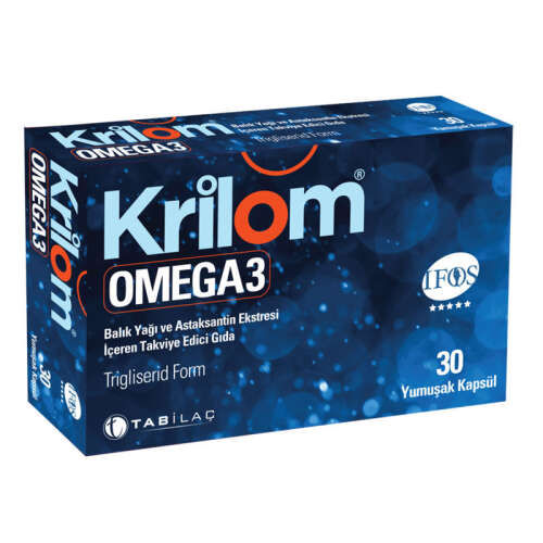 Krilom Omega 3 Yumuşak Kapsül 30 Kapsül - TAB İlaç Sanayi A.Ş