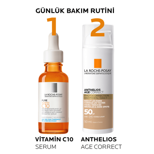 La Roche Posay Anthelios Age Correct SPF50+ Yaşlanma Karşıtı Renkli Yüz Güneş Kremi 50 ml - 6
