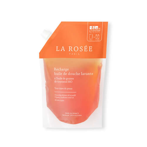 La Rosee Paris Organik Ayçiçek Çekirdeği Yağlı Temizleyici Duş Yağı Refill 800 ml - La Rosee Paris