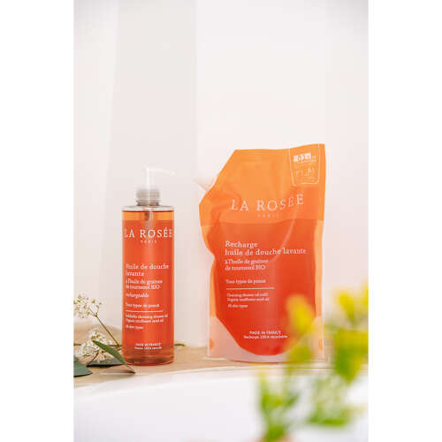 La Rosee Paris Organik Ayçiçek Çekirdeği Yağlı Temizleyici Duş Yağı Refill 800 ml - 2