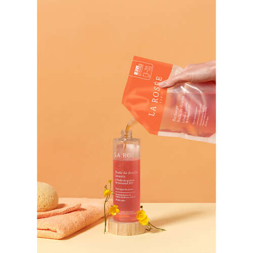 La Rosee Paris Organik Ayçiçek Çekirdeği Yağlı Temizleyici Duş Yağı Refill 800 ml - 3