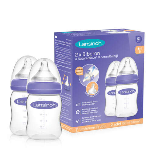 Lansinoh Biberon ve NaturalWave Biberon Emziği 2x160 ml - Lansinoh