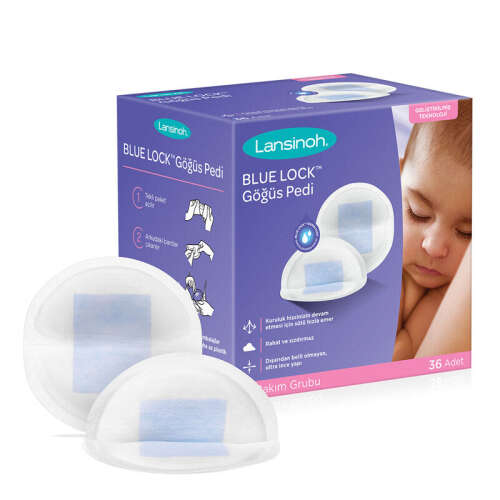 Lansinoh Blue Lock Göğüs Pedi 36 Adet - Lansinoh