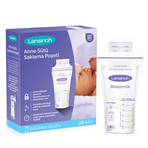 Lansinoh Steril Anne Sütü Saklama Poşeti 25 adet - Lansinoh