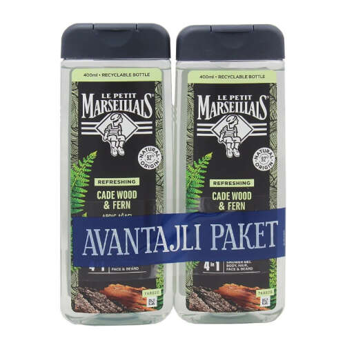 Le Petit Marseillais Men Ardıç Ağacı ve Füjer Duş Jeli 400 ml x 2 - Le Petit Marseillais