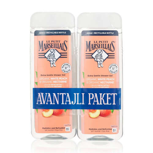 Le Petit Marseillais Şeftali ve Nektarin Duş Jeli 2x 400 ml - Le Petit Marseillais
