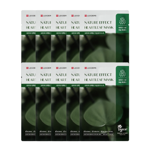 Leaders Nature Effect Heartleaf Nemlendirici Maske 10 Adet - Leaders