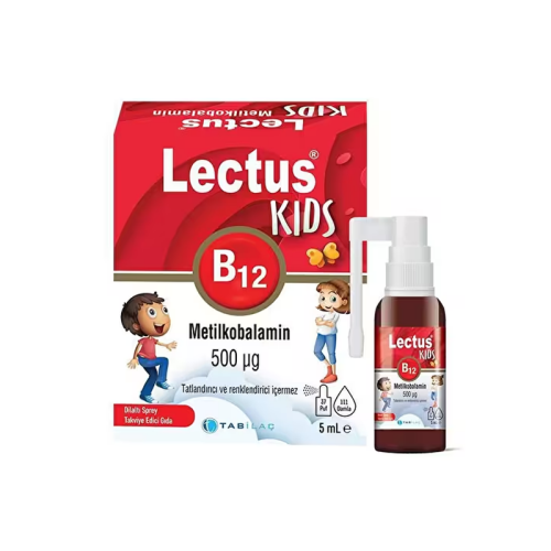 Lectus Kids B12 Dilaltı Sprey 500 Mcg 5 ml - TAB İlaç Sanayi A.Ş
