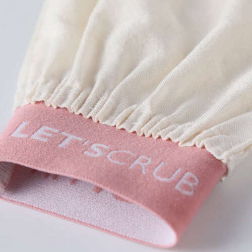 Letscrub %100 Floş İpek Banyo Kesesi Ekru 15x26 cm - 5