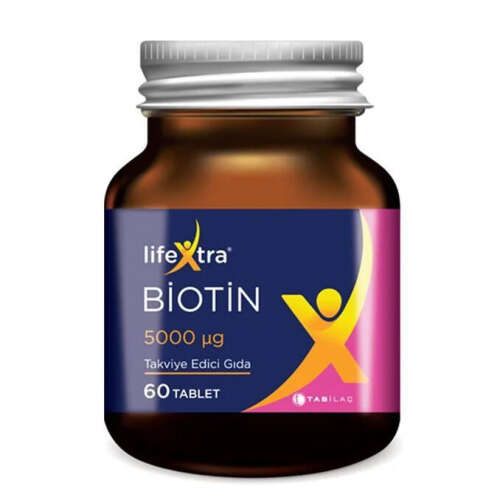 LifeXtra Biotin Takviye Edici Gıda 60 Tablet - TAB İlaç Sanayi A.Ş