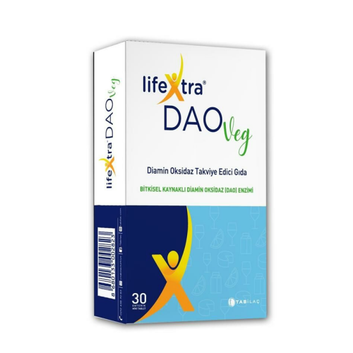 LifeXtra DAOVeg Diamin Oksidaz Takviye Edici Gıda 30 Tablet - 1