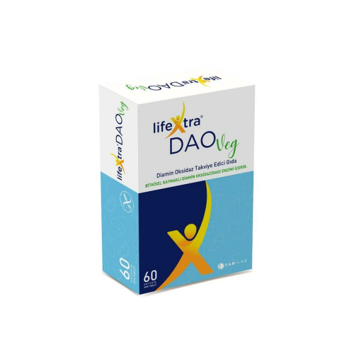 LifeXtra DAOVeg Diamin Oksidaz Takviye Edici Gıda 60 Tablet - TAB İlaç Sanayi A.Ş