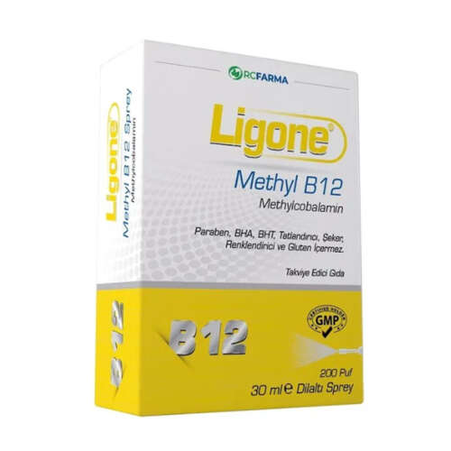 Ligone Methyl B12 Methylcobalamin Takviye Edici Gıda Dilaltı Sprey 30 ml - RC Farma