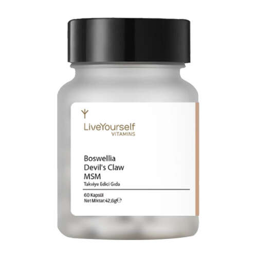 LiveYourself Boswellia Devil’s Claw MSM Takviye Edici Gıda 60 Kapsül - LiveYourself