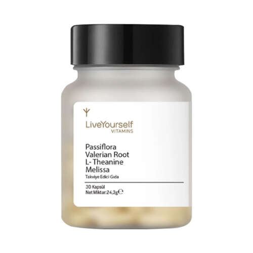 LiveYourself Passiflora Valerian Root L-Theanine Melissa 30 Kapsül - LiveYourself
